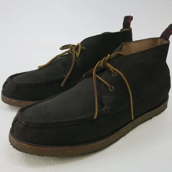 Polo Ralph Lauren Nubuck Leather Pitney Chukka Boots Shoes Thick Gum Soles 13 D - Picture 7 of 7